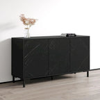 Buffet de 150 cm aspect marbre avec rangement