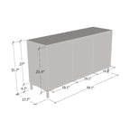 Buffet de 150 cm aspect marbre avec rangement