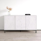 Buffet de 150 cm aspect marbre avec rangement