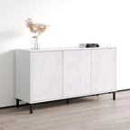 Buffet de 150 cm aspect marbre avec rangement