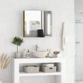 Armoire de toilette à miroir lumineux à LED 27,5" x 25,5" - Fixation murale