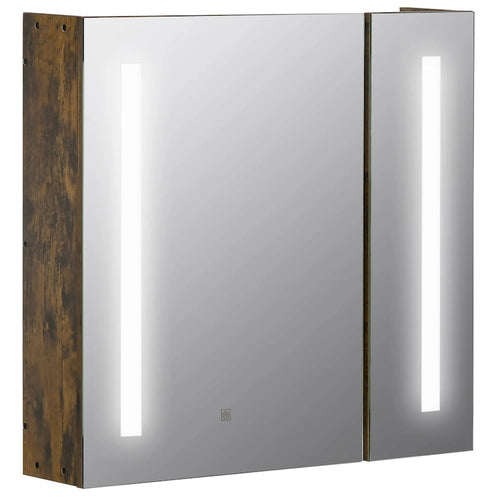 Armoire de toilette à miroir lumineux à LED 27,5" x 25,5" - Fixation murale