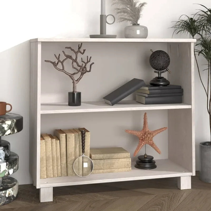 Meuble bas de rangement en bois de pin massif pour couloir - 85x35x80 cm