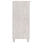 Meuble bas de rangement en bois de pin massif pour couloir - 85x35x80 cm