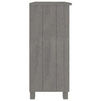 Meuble bas de rangement en bois de pin massif pour couloir - 85x35x80 cm