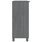 Meuble bas de rangement en bois de pin massif pour couloir - 85x35x80 cm
