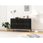 Armoire de rangement à 3 portes, buffet avec étagère réglable