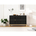 Armoire de rangement à 3 portes, buffet avec étagère réglable