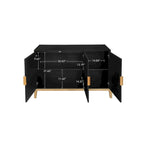 Armoire de rangement à 3 portes, buffet avec étagère réglable