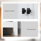 Meuble de Rangement de Cuisine Autoportant avec Portes et Étagères Réglables - S/O