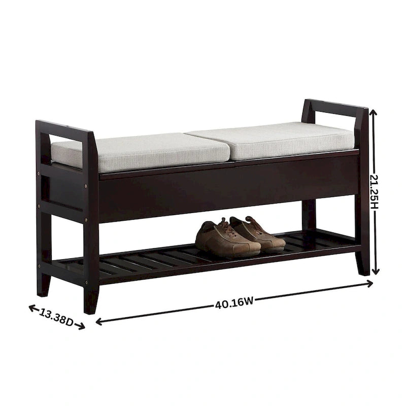 Meuble de rangement à chaussures en bois blanc à 4 portes pour entrée