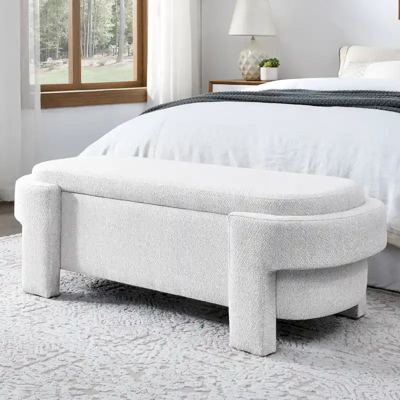 Banc rembourré avec grand espace de rangement