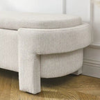 Banc rembourré avec grand espace de rangement