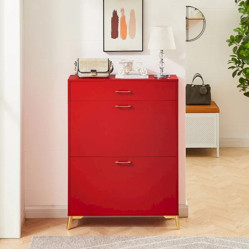 Meuble de rangement pour chaussures autoportant, moderne et peu encombrant pour entrée, couloir, salon