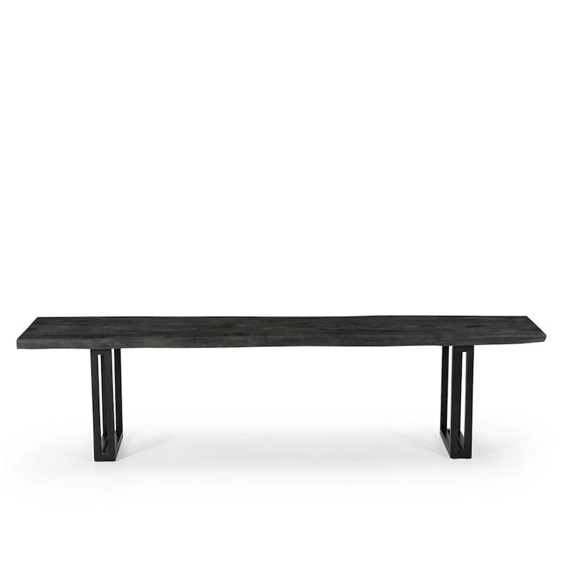 Banc de salle à manger en bois massif - Fini gris