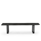 Banc de salle à manger en bois massif - Fini gris