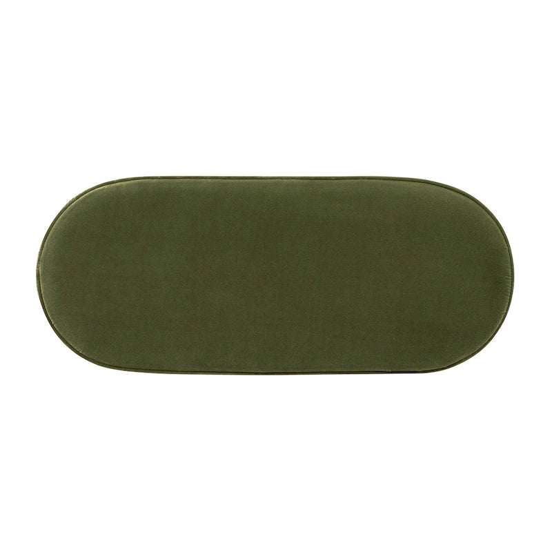 Banc de rangement ottoman ovale ruché de 38 po avec franges à pompons