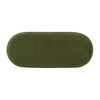 Banc de rangement ottoman ovale ruché de 38 po avec franges à pompons