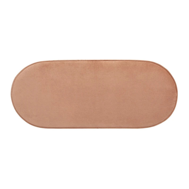 Banc de rangement ottoman ovale ruché de 38 po avec franges à pompons