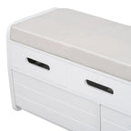 Banc de rangement rustique avec 2 tiroirs et espace de rangement dissimulé