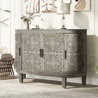 Armoire de rangement de 33,50 po de hauteur avec portes à motif antique