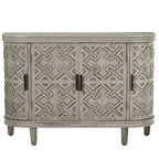 Armoire de rangement de 33,50 po de hauteur avec portes à motif antique