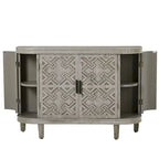 Armoire de rangement de 33,50 po de hauteur avec portes à motif antique
