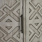Armoire de rangement de 33,50 po de hauteur avec portes à motif antique