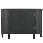 Armoire de rangement de 33,50 po de hauteur avec portes à motif antique