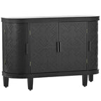 Armoire de rangement de 33,50 po de hauteur avec portes à motif antique