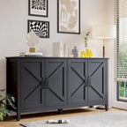 Buffet de rangement à 4 portes et 4 étagères