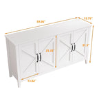 Buffet de rangement à 4 portes et 4 étagères