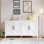 Buffet de rangement à 4 portes et 4 étagères