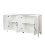 Buffet de rangement à 4 portes et 4 étagères