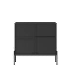 Buffets Meubles Armoires Meuble de bar à café pour la maison, avec tiroirs, 2 armoires et casier à vin 6 bouteilles pour salon (Noir)