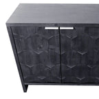 Meuble d'appoint 4 portes en bois de style fermette