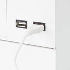 Organisateur de bureau 5 compartiments avec chargeur USB tout-en-un - Blanc