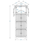 Meuble de Rangement Haut et Étroit pour Salle de Bain avec Portes et 4 Étagères pour Salon, Cuisine, Bureau, Chambre