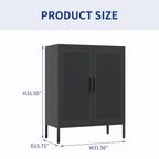 Armoire de rangement de garage en acier verrouillable avec 2 portes et 2 étagères réglables