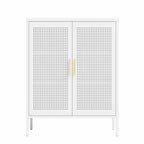 Armoire de rangement de garage en acier verrouillable avec 2 portes et 2 étagères réglables