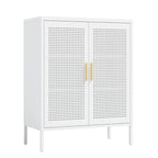 Armoire de rangement de garage en acier verrouillable avec 2 portes et 2 étagères réglables