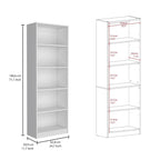 Bibliothèque à double armoire 5 étagères de 74 po de largeur – Ensemble de 3