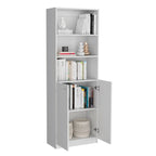 Bibliothèque à double armoire 5 étagères de 74 po de largeur – Ensemble de 3