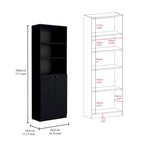 Bibliothèque à double armoire 5 étagères de 74 po de largeur – Ensemble de 3