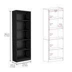 Bibliothèque à double armoire 5 étagères de 74 po de largeur – Ensemble de 3