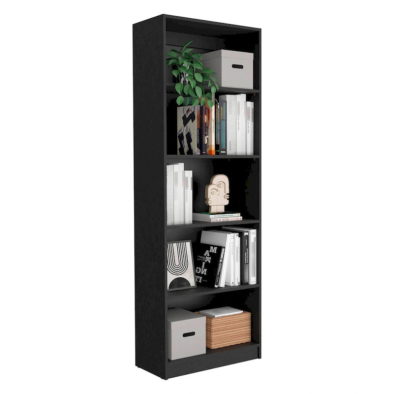 Bibliothèque à double armoire 5 étagères de 74 po de largeur – Ensemble de 3