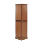 Vitrine d'angle avec éclairage, étagères réglables en verre trempé, fond miroir