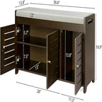 Banc de rangement pour chaussures Meuble à chaussures - 34,8 P x 100,1 L x 50,5 H