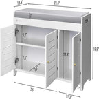 Banc de rangement pour chaussures Meuble à chaussures - 34,8 P x 100,1 L x 50,5 H