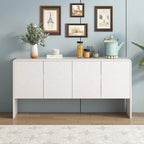 Grand buffet de 152 cm avec 4 portes, style minimaliste